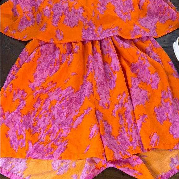 Vibrant Orange and Purple Halter Dress - Picture 4 of 8